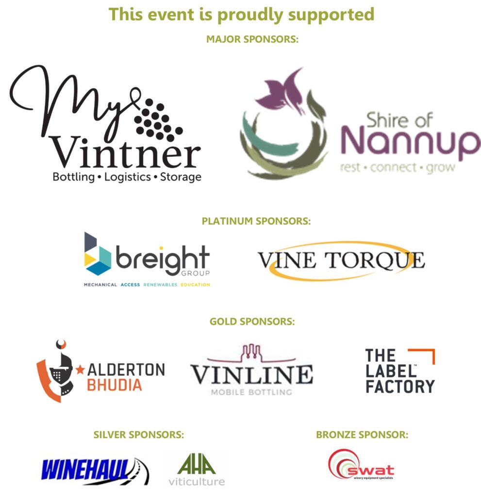 group of logos of sponsors of the wine show